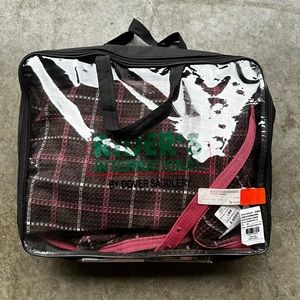 Pink/White/Burgundy Plaid Cooler